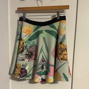 Floral Skater Skirt - Multicolor